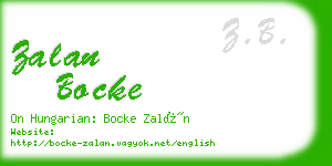 zalan bocke business card